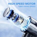 Mini rechargeable and Portable Handheld Turbo fan with LED Display, Rechargeable Battery, 100 Adjustable Speeds, Transparent Desk & Travel Fan for Office, Outdoor, Camping